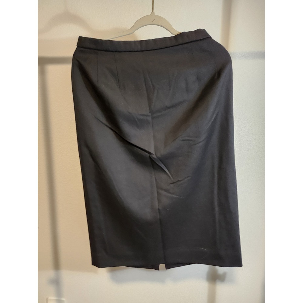 Pendleton 100% Virgin Wool Black Pencil Skirt Career Office Classic Size 10
